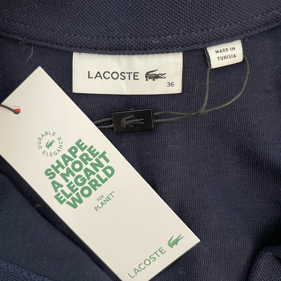 Lacoste Womens Organic Cotton Polo Dress - Picture 3 of 3